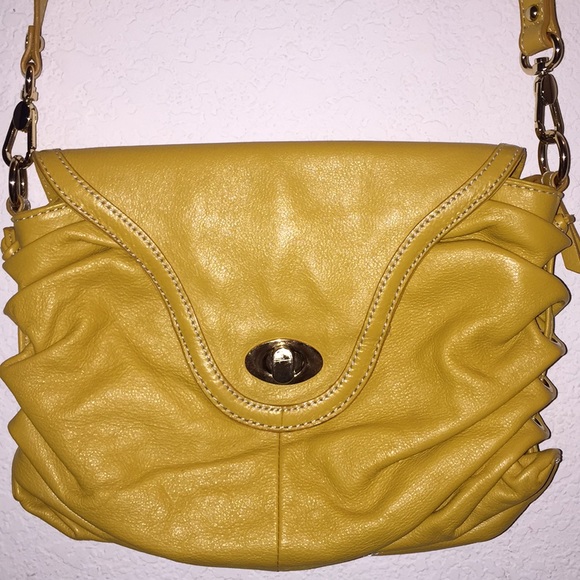 Barr and Barr New York Handbags - Barr & Barr New York Mustard Yellow Shoulder Purse